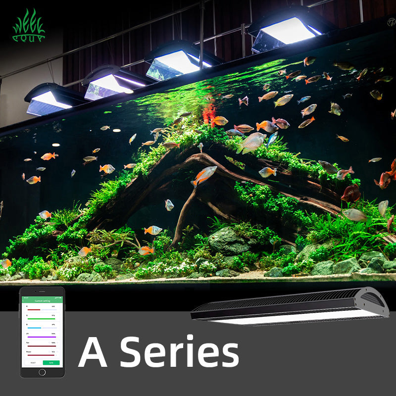 Week Aqua A430Pro LED Aquarium Light RGB UV Full Spectrum 120W Hanging Plant Grow Lamp for High Demand Aquascaping