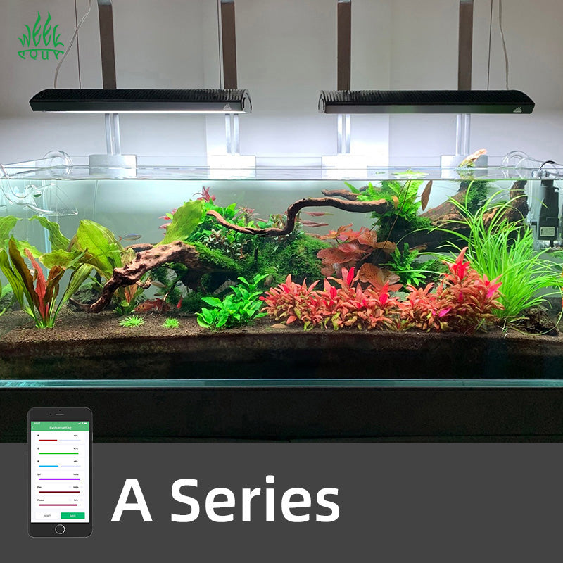 Week Aqua A430Pro LED Aquarium Light RGB UV Full Spectrum 120W Hanging Plant Grow Lamp for High Demand Aquascaping