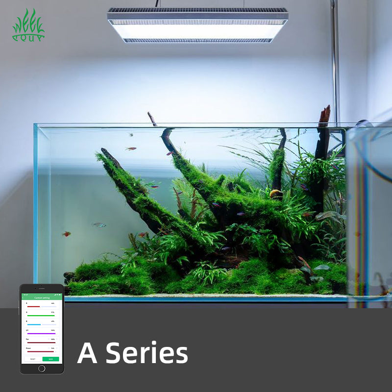 Week Aqua A430Pro LED Aquarium Light RGB UV Full Spectrum 120W Hanging Plant Grow Lamp for High Demand Aquascaping