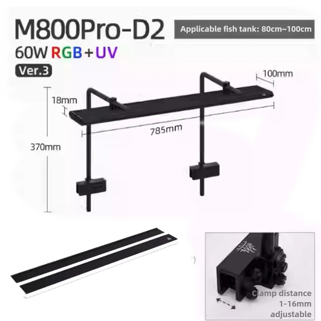 Week Aqua M Series Pendant Style Smart Bluetooth RGB+UV LED Hanging Aquarium Light