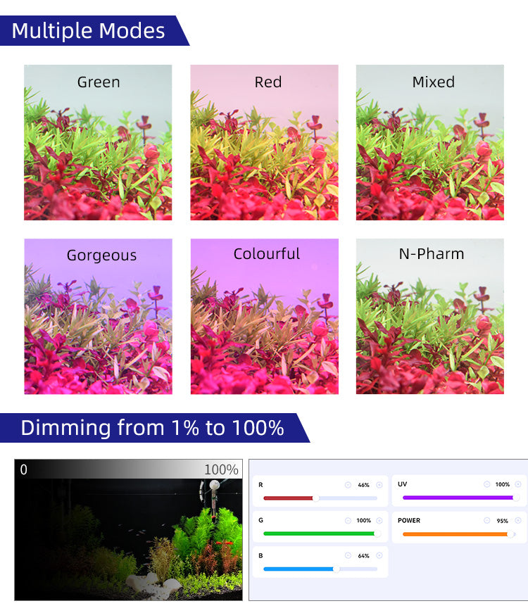 Week Aqua USB Magnetic Plant Grow Light Full spectrum LED Ecology Microlandscape light Nano aquarium light