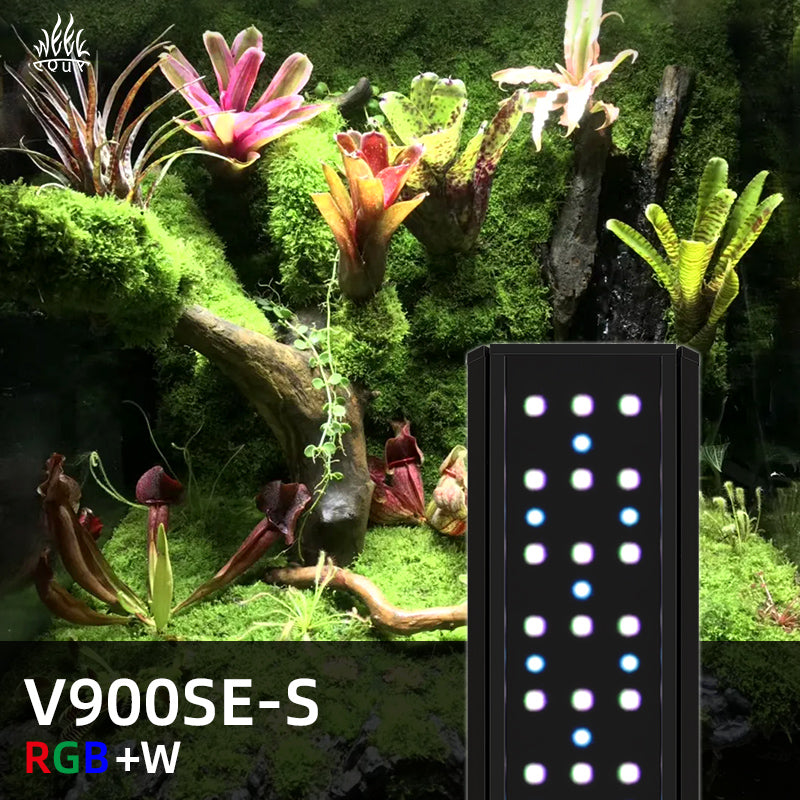 Week Aqua V Series Amphibious Paludarium LED Light RGB+W Full Spectrum High Stand Bracket