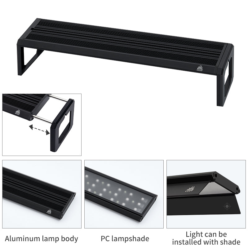 Week Aqua M Series Smart RGB+UV Aquarium LED Light - Full Spectrum Plant Grow Lamp