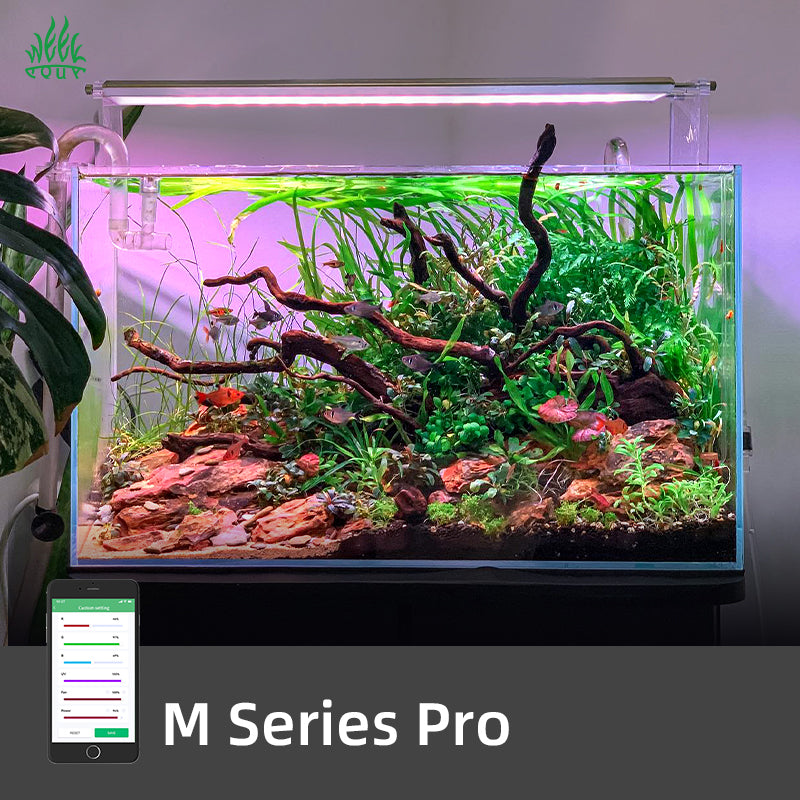 Week Aqua M Series Smart RGB+UV Aquarium LED Light - Full Spectrum Plant Grow Lamp