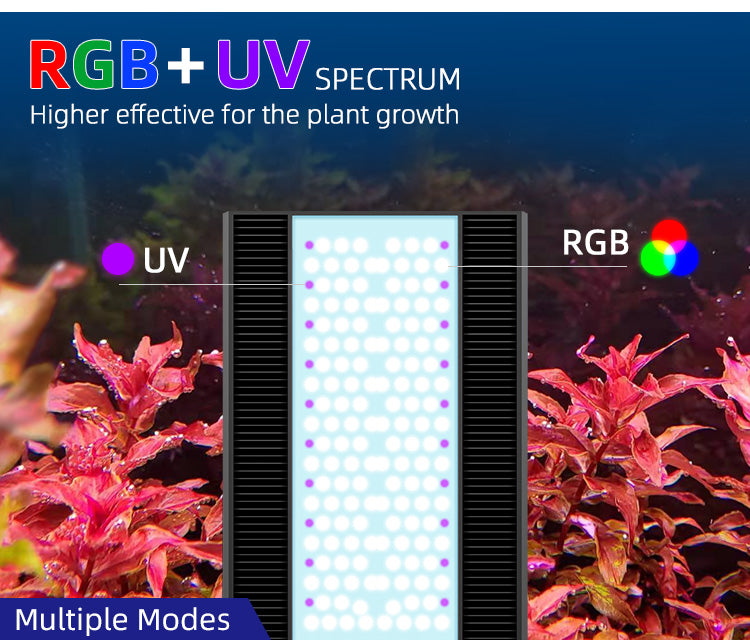 Week Aqua A430Pro LED Aquarium Light RGB UV Full Spectrum 120W Hanging Plant Grow Lamp for High Demand Aquascaping