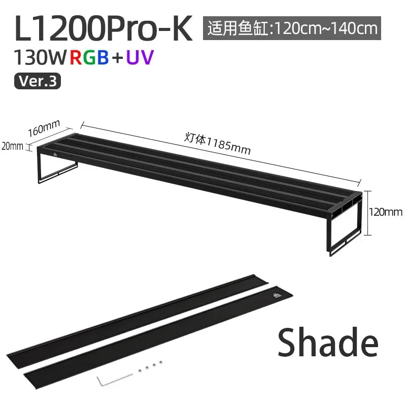 WEEK AQUA L Series Pro RGB+UV Intelligent App Control LED Planted Aquarium Light