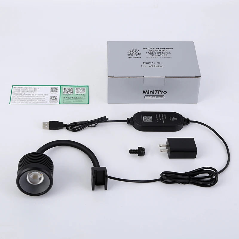 Week Aqua Mini7Pro-F IP68 Dive Fish Tank COB Spotlight Focusing Dimming light
