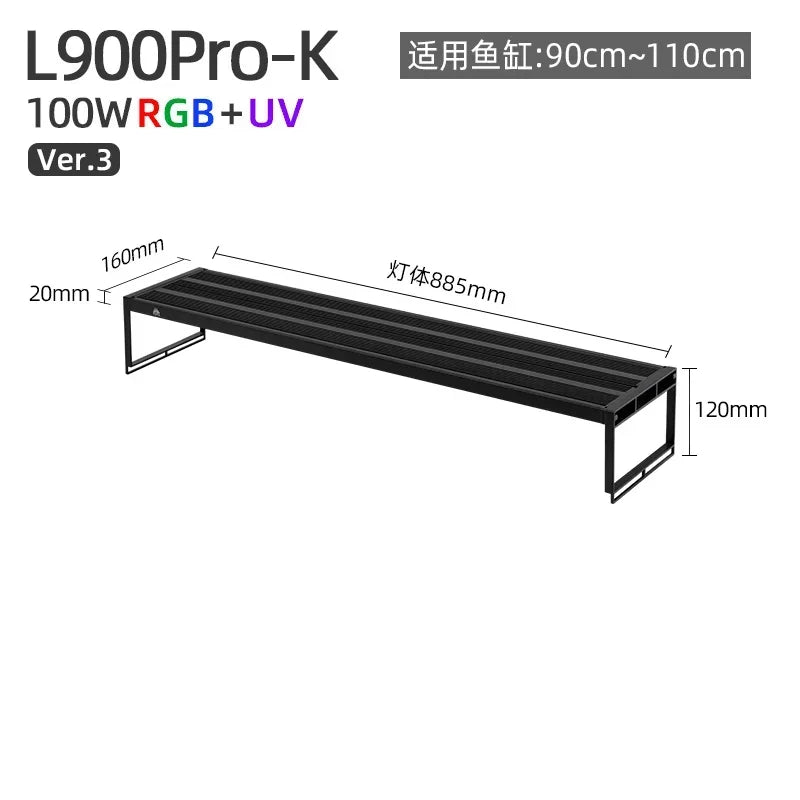 WEEK AQUA L Series Pro RGB+UV Intelligent App Control LED Planted Aquarium Light