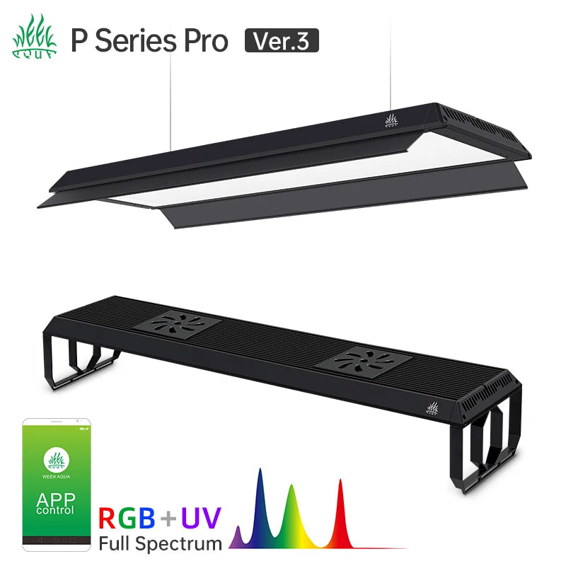 Week Aqua P Series Ver.3 RGB+UV Smart Bluetooth LED Aquarium Light