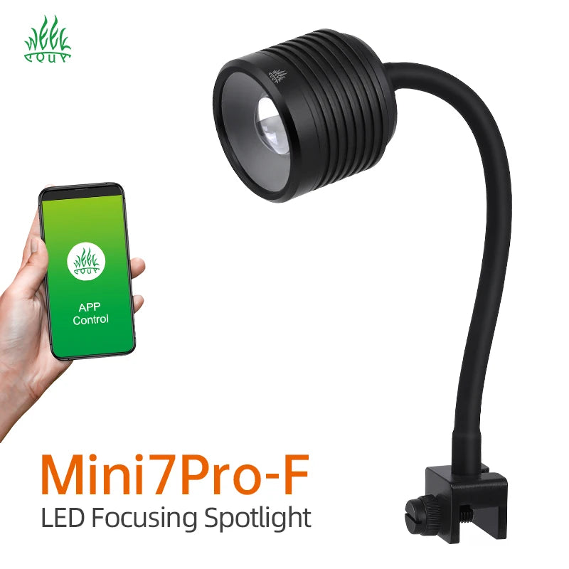 Week Aqua Mini7Pro-F IP68 Dive Fish Tank COB Spotlight Focusing Dimming light