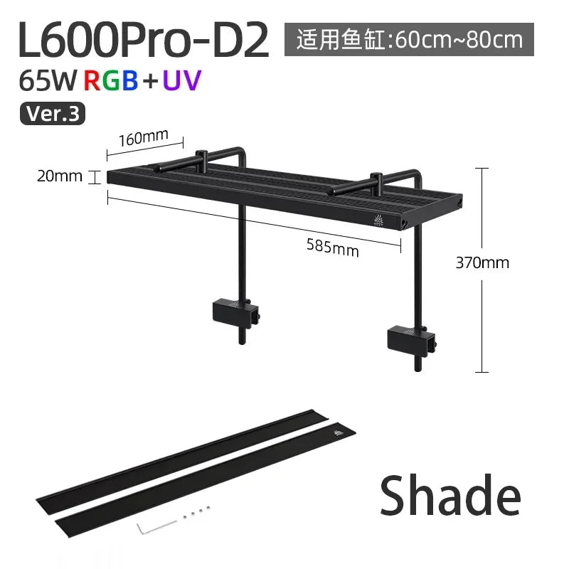 WEEK AQUA L Series Pro RGB+UV Intelligent App Control LED Planted Aquarium Light