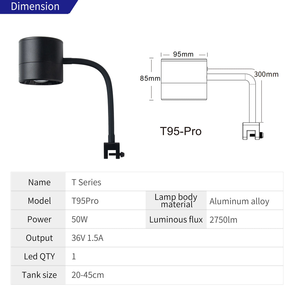 Transform Your Aquarium With Week Aqua T95 Pro Full Spectrum Bluetooth LED Lighting System