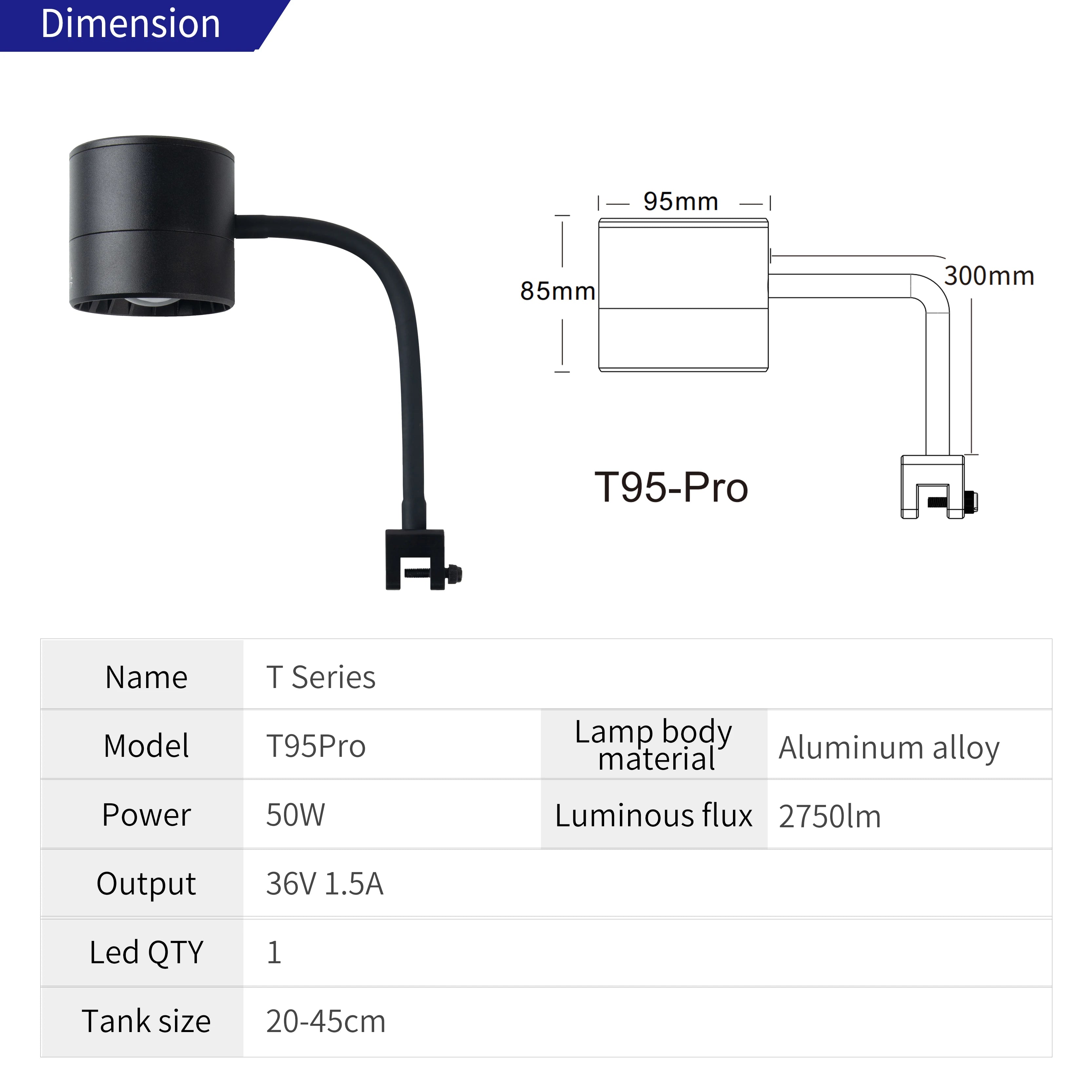 Transform Your Aquarium With Week Aqua T95 Pro Full Spectrum Bluetooth LED Lighting System