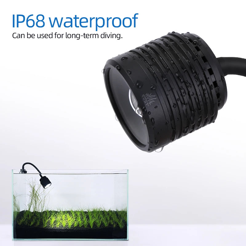 Week Aqua Mini7Pro-F IP68 Dive Fish Tank COB Spotlight Focusing Dimming light