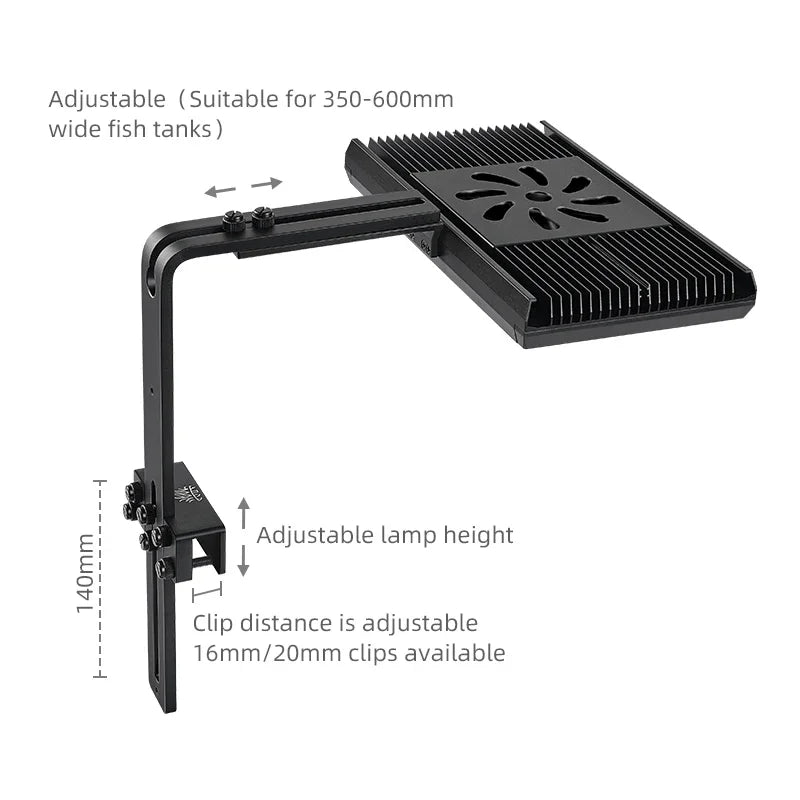 Week Aqua Z250 Pro Smart Full Spectrum LED Aquarium Light for 45-60cm Planted Tanks