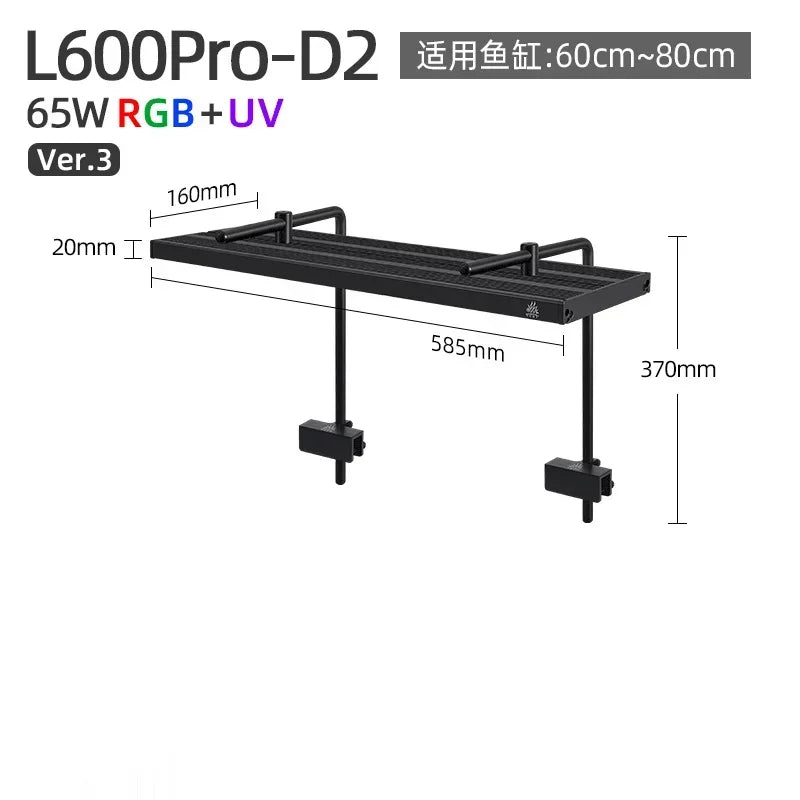 WEEK AQUA L Series Pro RGB+UV Intelligent App Control LED Planted Aquarium Light
