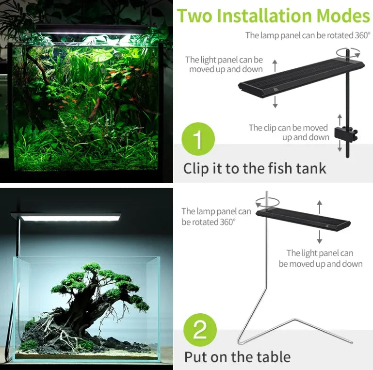 Week Aqua S Series Solo Smart Bluetooth RGB+UV LED Mini Clip Aquarium Light