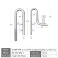 Week Aqua Premium 304 Stainless Steel Inflow Outflow Pipe Set with Built-in Surface Skimmer