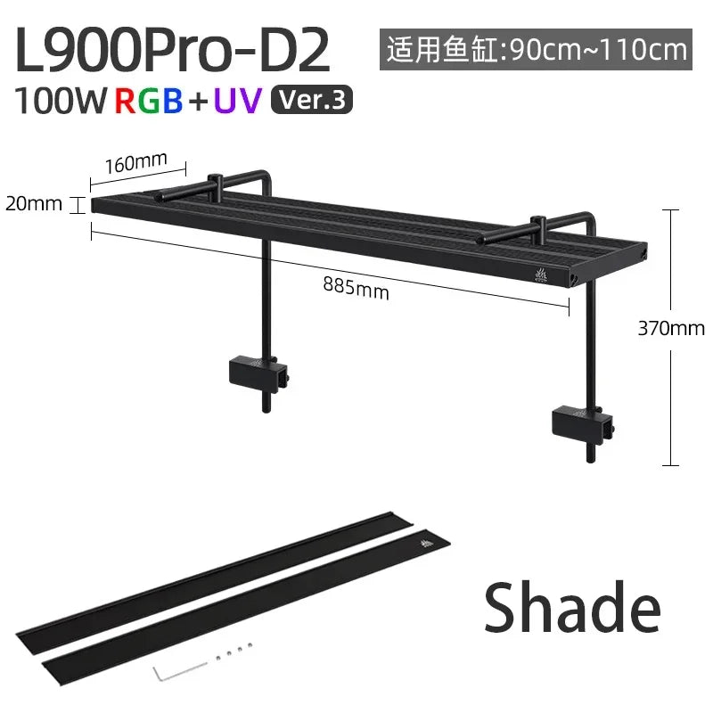 WEEK AQUA L Series Pro RGB+UV Intelligent App Control LED Planted Aquarium Light