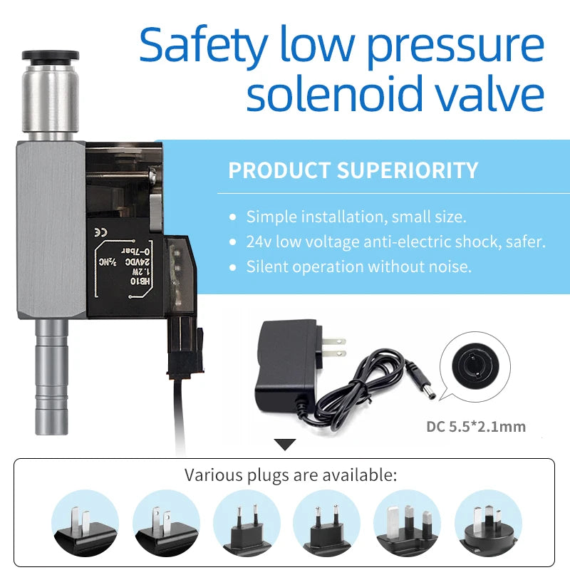 Week Aqua 24V Smart CO2 Solenoid Valve for Planted Aquariums - Precision Pressure Control