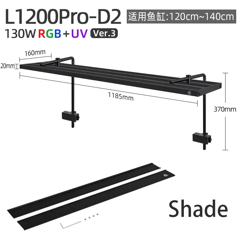 WEEK AQUA L Series Pro RGB+UV Intelligent App Control LED Planted Aquarium Light