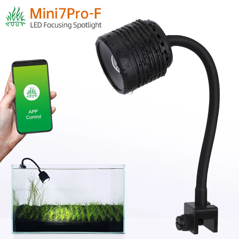 Week Aqua Mini7Pro-F IP68 Dive Fish Tank COB Spotlight Focusing Dimming light