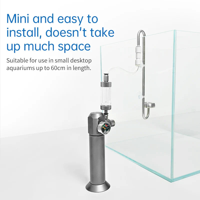 Precision Mini CO2 Regulator for Planted Aquariums - Stable & Durable Aluminum System