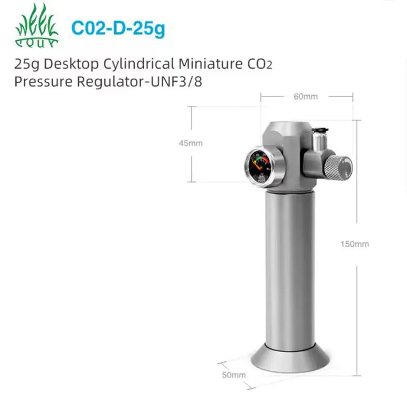 Precision Mini CO2 Regulator for Planted Aquariums - Stable & Durable Aluminum System
