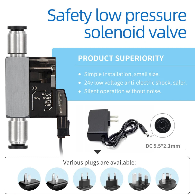 Week Aqua 24V Smart CO2 Solenoid Valve for Planted Aquariums - Precision Pressure Control