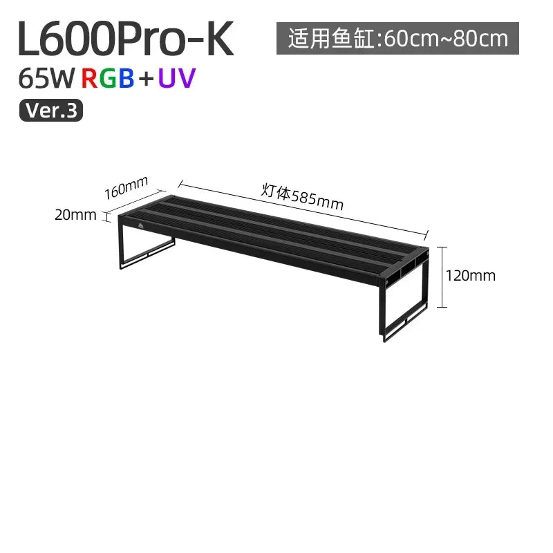 WEEK AQUA L Series Pro RGB+UV Intelligent App Control LED Planted Aquarium Light