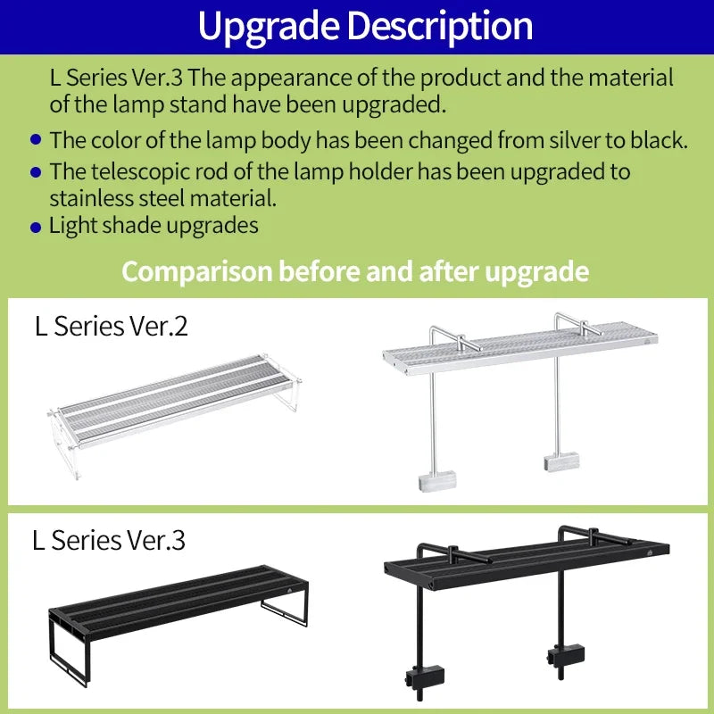 WEEK AQUA L Series Pro RGB+UV Intelligent App Control LED Planted Aquarium Light