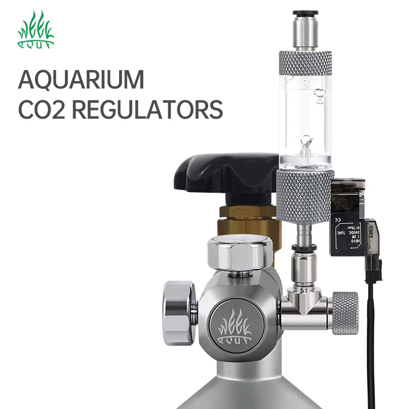 Week Aqua Premium Aquarium CO2 Regulator Series with Single Dual Gauge Options