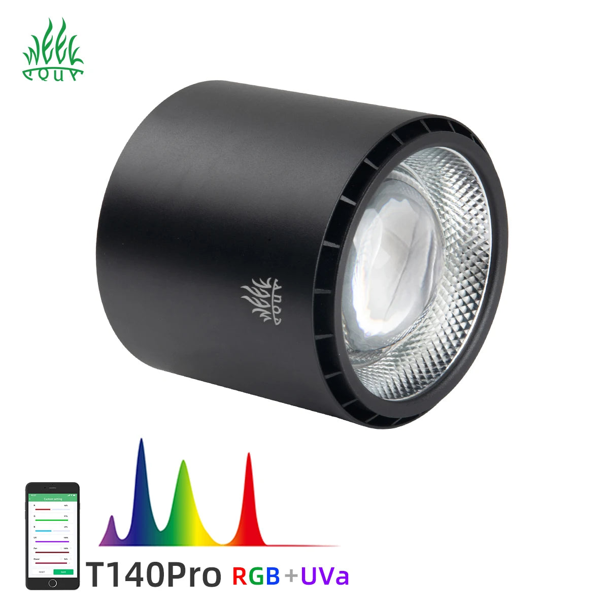 Week Aqua T140Pro RGB UVa Aquarium LED Light Bluetooth APP Control Lamp for Freshwater Planted Tank