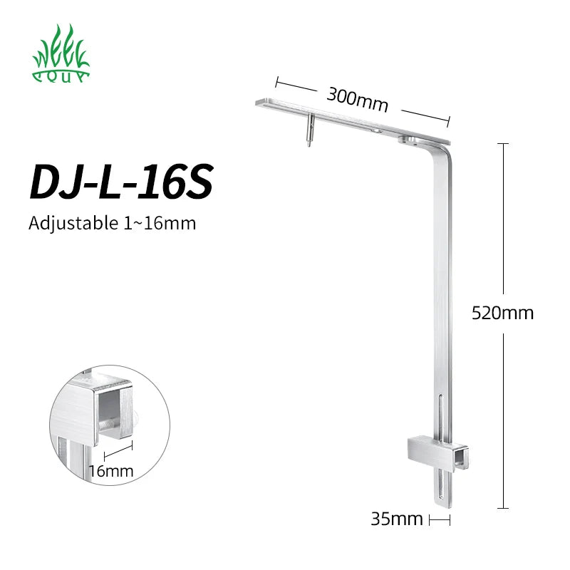 Week Aqua Aluminum Single Arm Aquarium Light Bracket - Adjustable Suspension Mount for Planted Tanks