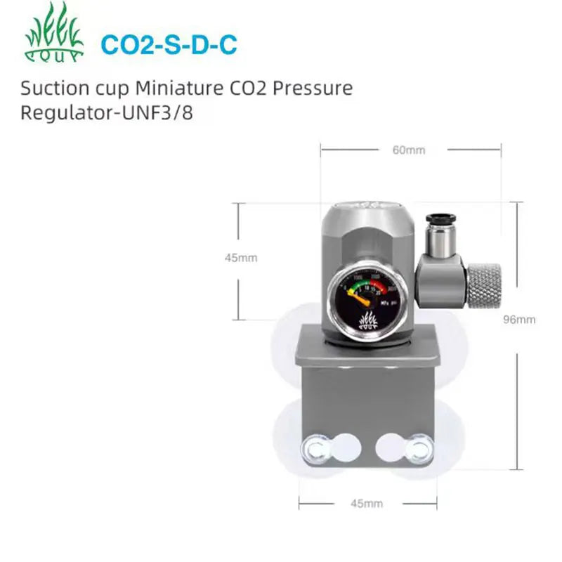 Precision Mini CO2 Regulator for Planted Aquariums - Stable & Durable Aluminum System