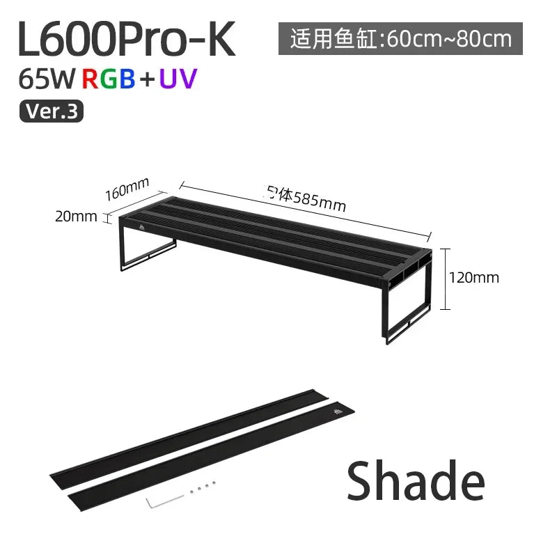 WEEK AQUA L Series Pro RGB+UV Intelligent App Control LED Planted Aquarium Light