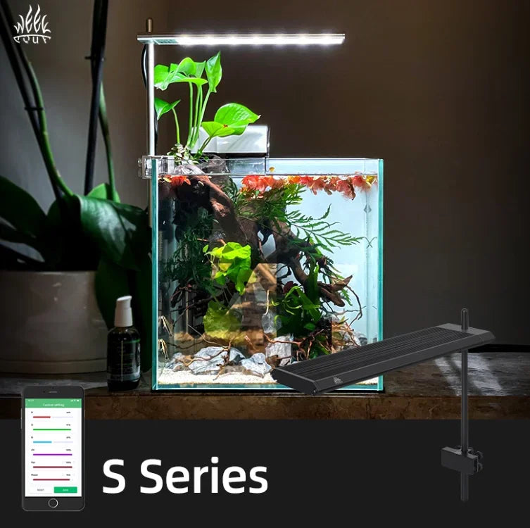 Week Aqua S Series Solo Smart Bluetooth RGB+UV LED Mini Clip Aquarium Light