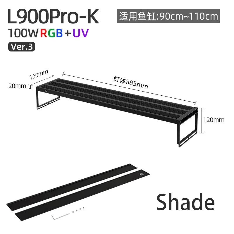 WEEK AQUA L Series Pro RGB+UV Intelligent App Control LED Planted Aquarium Light
