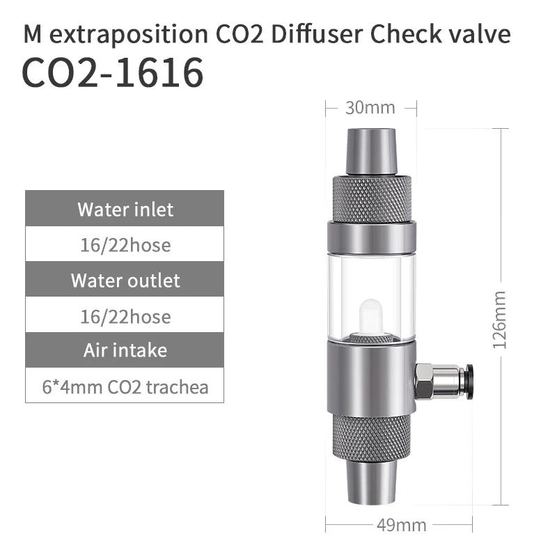 Week Aqua Inline External CO2 Atomizer - High Efficiency Diffuser for Planted Aquariums