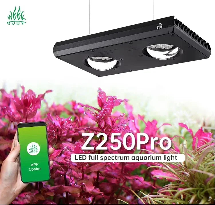 Week Aqua Z250 Pro Smart Full Spectrum LED Aquarium Light for 45-60cm Planted Tanks