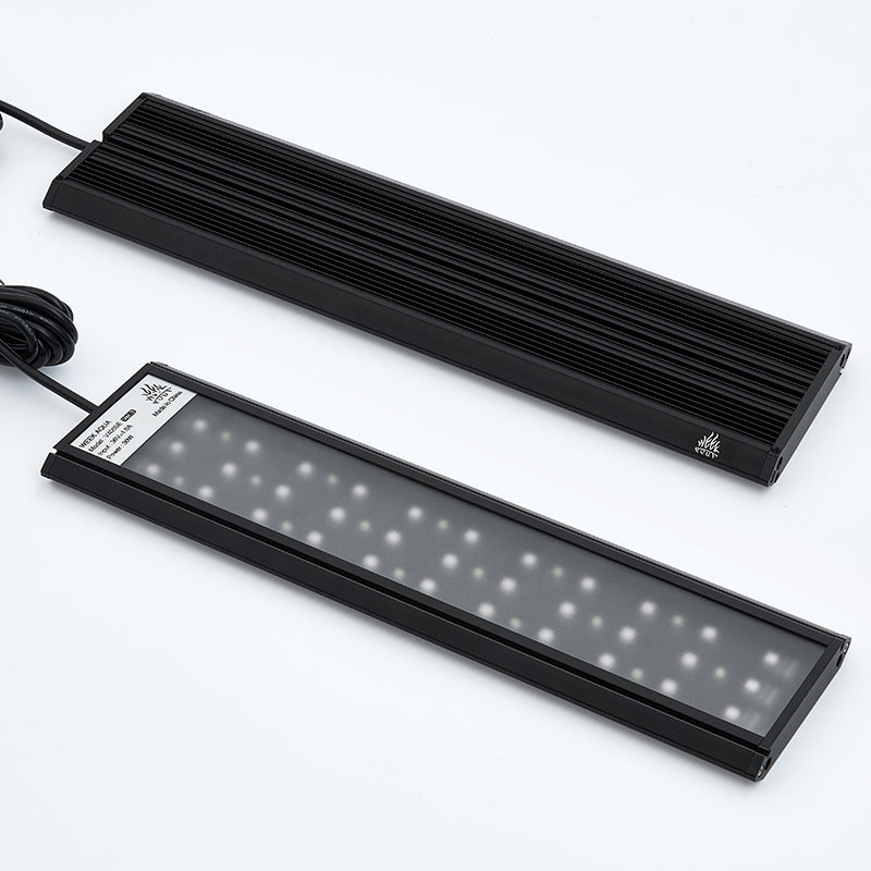Week Aqua V Series Button Controls RGB+W Full Spectrum Hanging LED Aquarium Light with Pendant Brackets