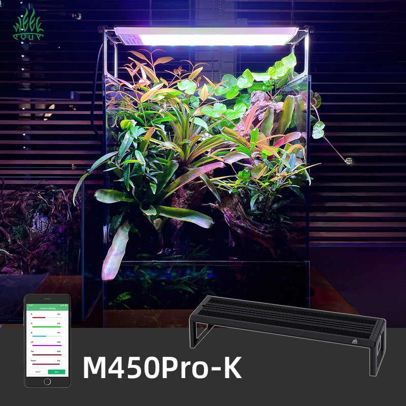 Week Aqua M Series Smart RGB+UV Aquarium LED Light - Full Spectrum Plant Grow Lamp