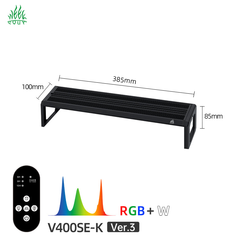Week Aqua V Series RGB+W Full Spectrum Bracket LED Aquarium Light for Planted Tanks