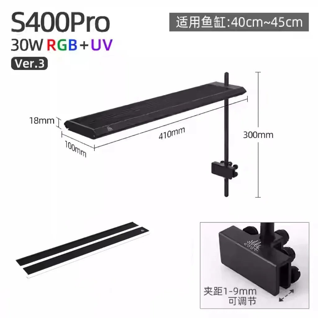 Week Aqua S Series Solo Smart Bluetooth RGB+UV LED Mini Clip Aquarium Light