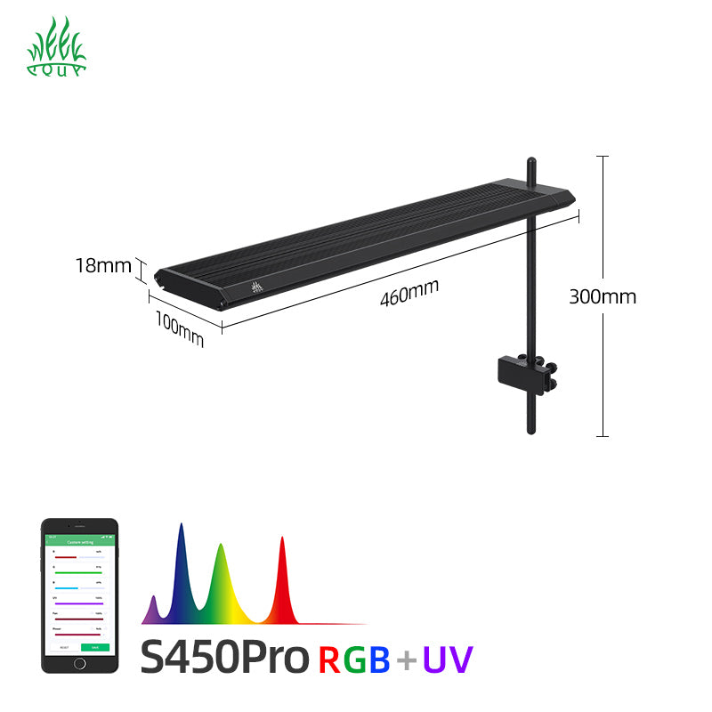 Week Aqua S Series Solo Smart Bluetooth RGB+UV LED Mini Clip Aquarium Light