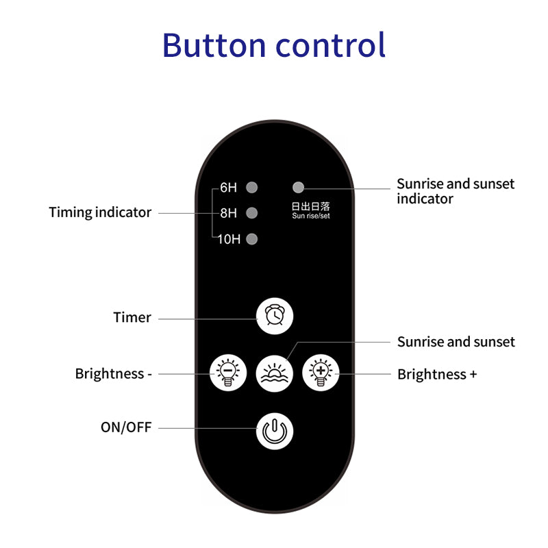 Week Aqua V Series Button Controls RGB+W Full Spectrum Hanging LED Aquarium Light with Pendant Brackets