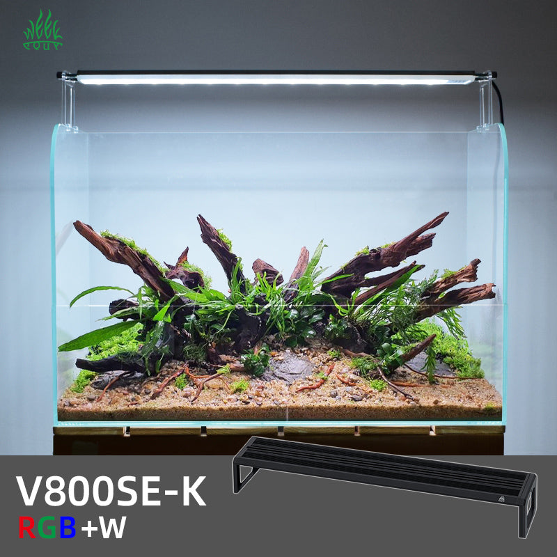 Week Aqua V Series RGB+W Full Spectrum Bracket LED Aquarium Light for Planted Tanks