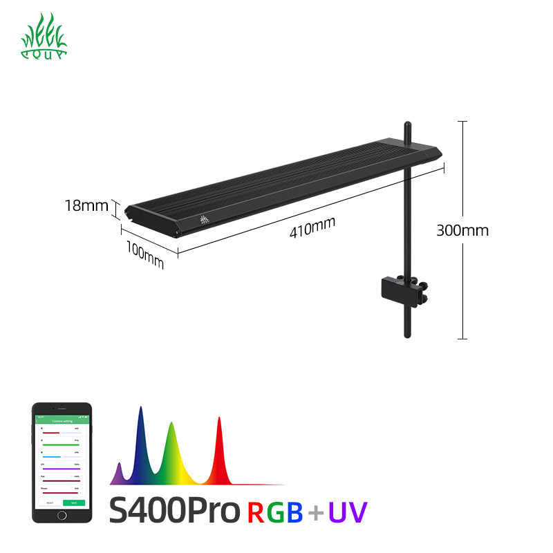 Week Aqua S Series Solo Smart Bluetooth RGB+UV LED Mini Clip Aquarium Light