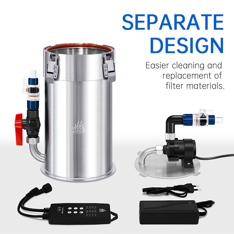 Week Aqua Ver2.0 Smart Frequency Conversion Stainless Steel External Canister Filter