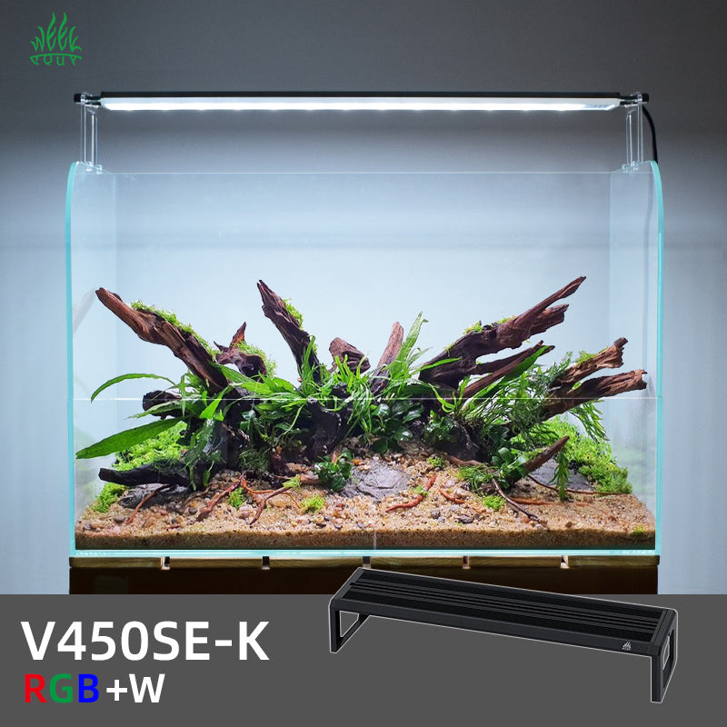 Week Aqua V Series RGB+W Full Spectrum Bracket LED Aquarium Light for Planted Tanks